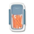 thumbnail image 1 of OXO Prep & Go 1.6-Cup Leakproof Snack & Dip Container, Leakproof Food Storage Container with Separate Dip Compartment for Snacks, Fruits and Veggies, Ocean Blue, 1 of 10