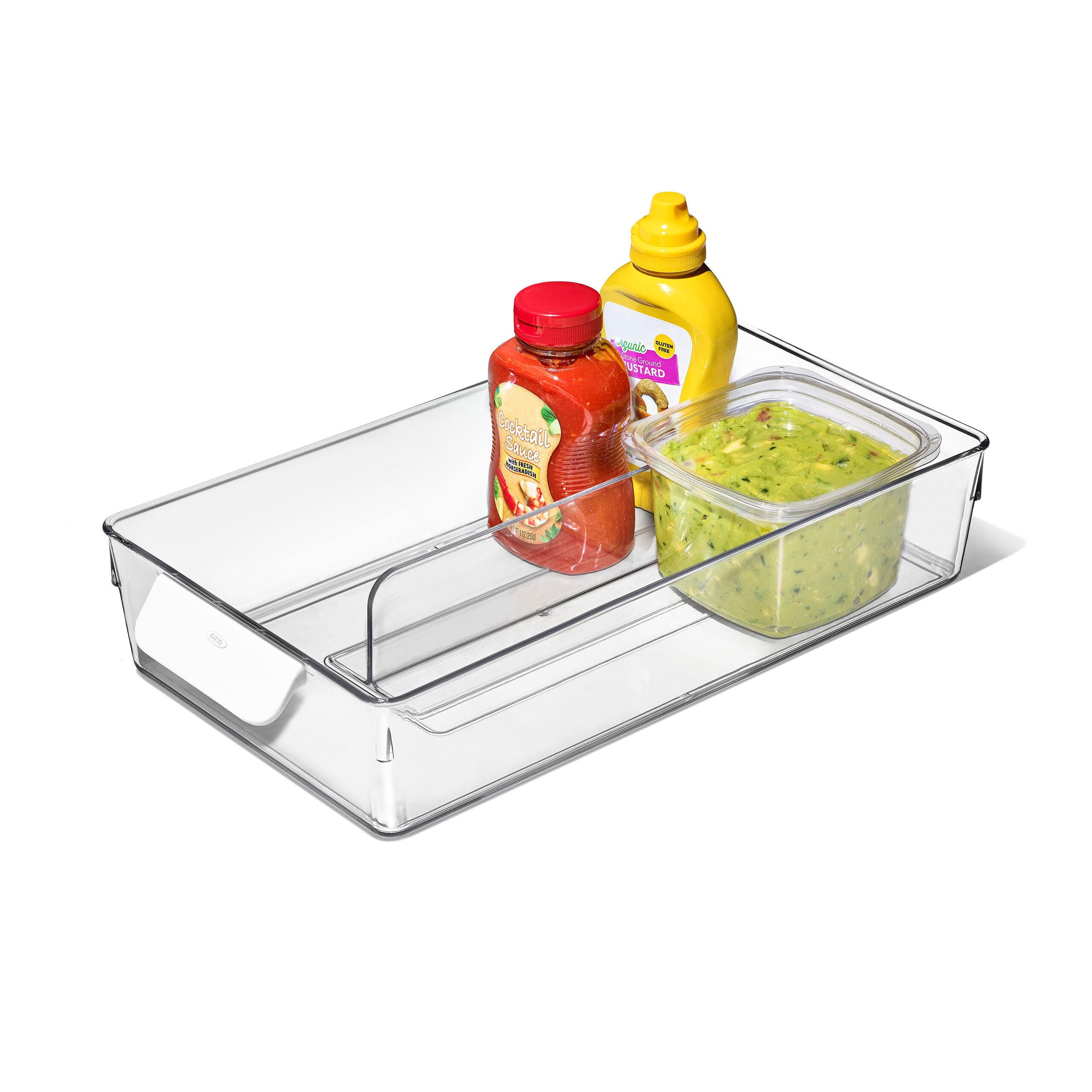 OXO Refrigerator Organizer Adjustable Container with Handle, Clear