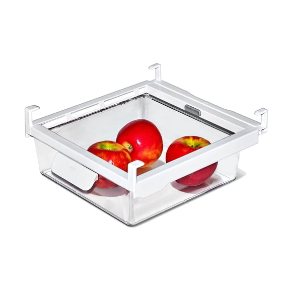 OXO Refrigerator Organizer Undershelf Drawer, 10-Inch Depth, Clear