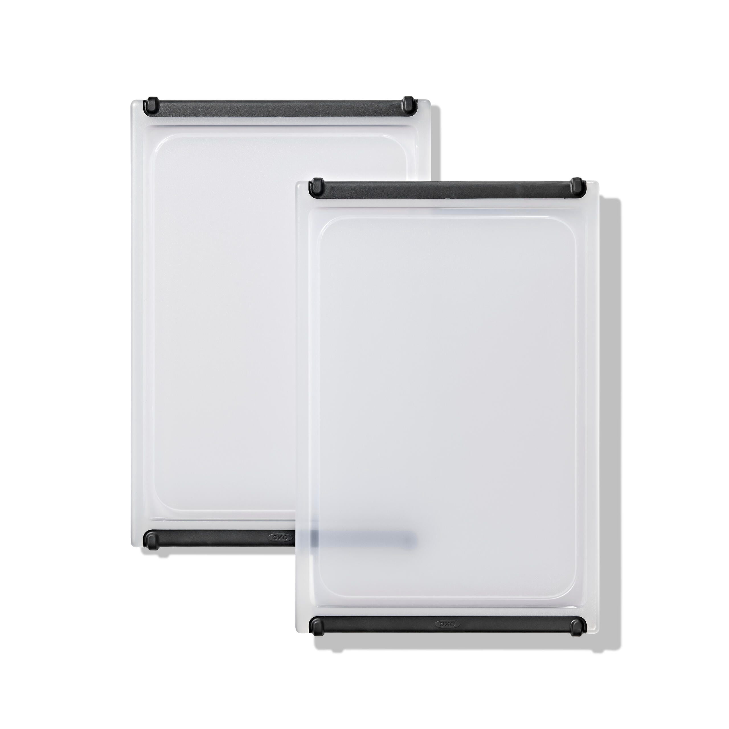 OXO Non-Slip Small Plastic Cutting Board with Juice Groove, Dishwasher Safe Kitchen Cutting Board for Fruits, Vegetables & Everyday Food Prep, 2 pack, 10.9 x 7.3 Inch