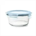 thumbnail image 1 of OXO Smart Seal 4-Cup Glass Food Storage Container, Leakproof Round Glass Meal Prep Container with Airtight Lid for Leftovers and Food Storage, Arctic Blue, 1 of 8