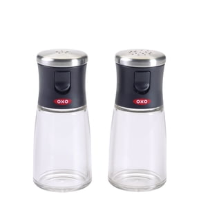 OXO Soft Works Salt and Pepper Shaker Set, Black