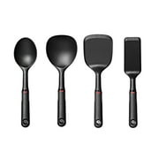 OXO SoftWorks 4-Piece Nylon Mini Utensil Set, Black – Turner, Spoon, Rice Paddle & Server