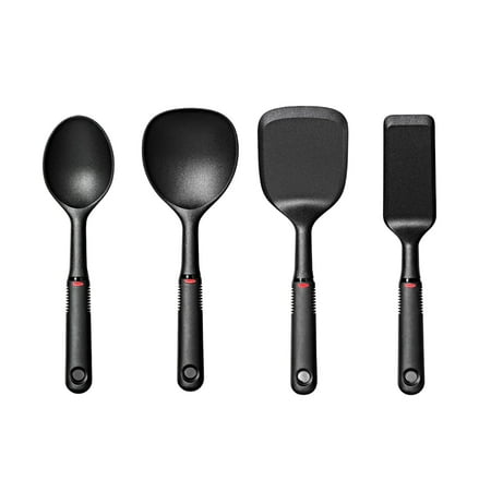 OXO SoftWorks 4-Piece Nylon Mini Utensil Set, Black – Turner, Spoon, Rice Paddle & Server