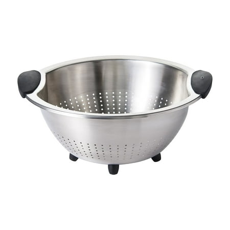 OXO SoftWorks 5 Quart Stainless Steel Colander with Soft Non-Slip Handles and Elevated Base