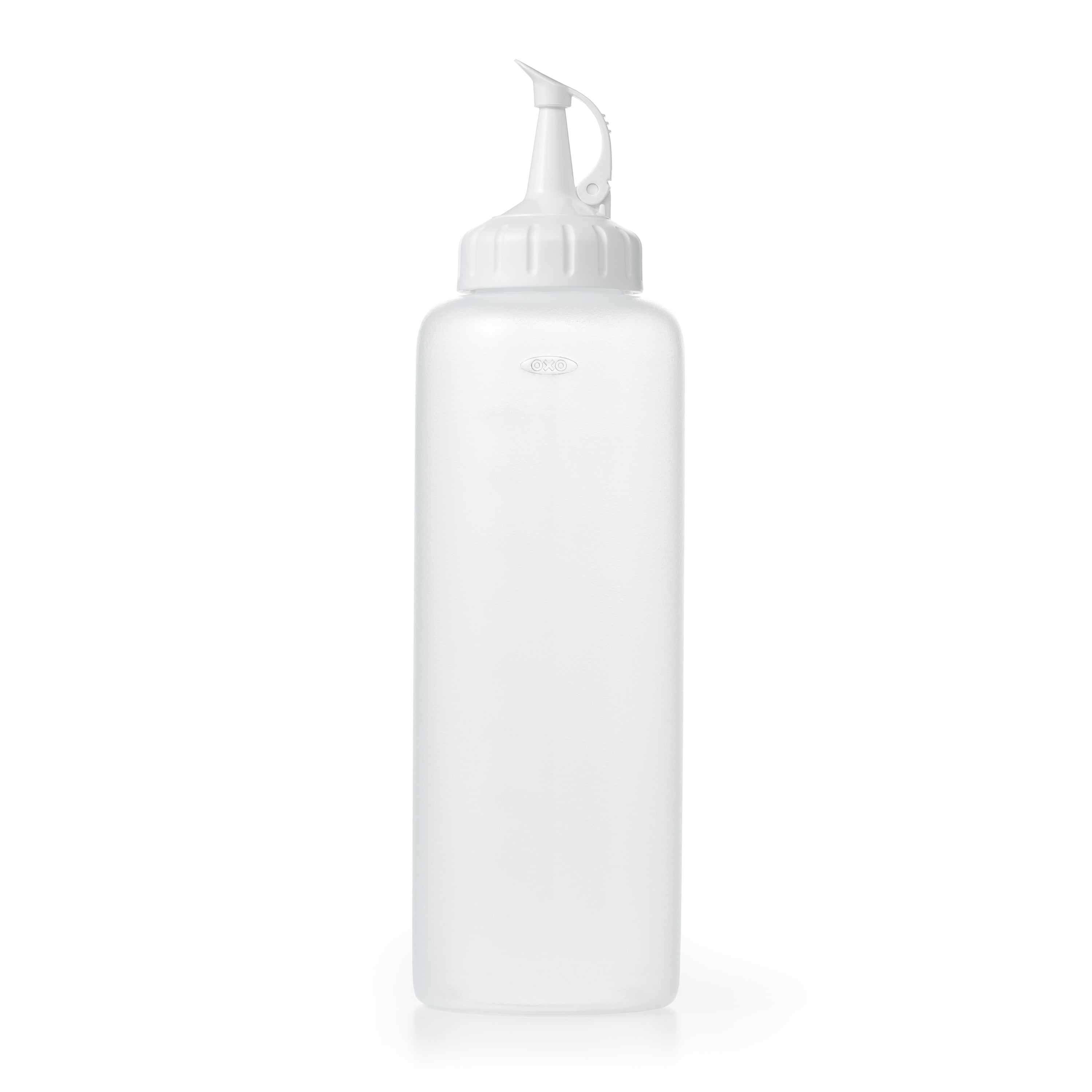 OXO SoftWorks Chef's Oil and Vinegar Dispenser Plastic Squeeze Bottle, 16 oz, White