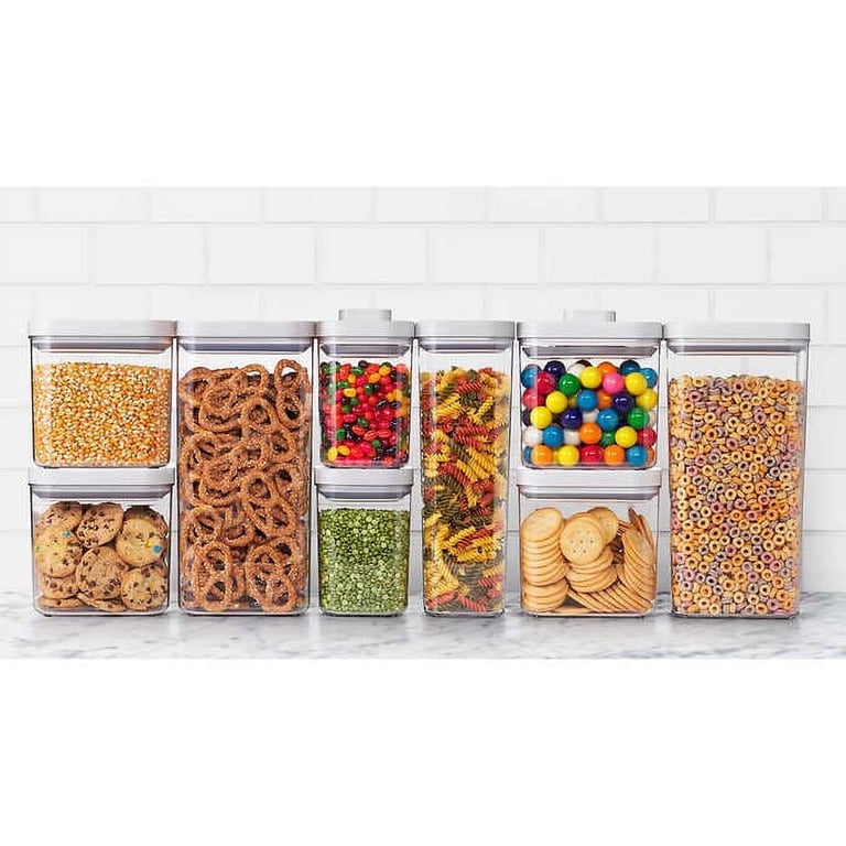 OXO ポップコンテナ　9-Piece POP Container Set OXO SoftWorks Clear Plastic Airtight Seal Food Storage Container
