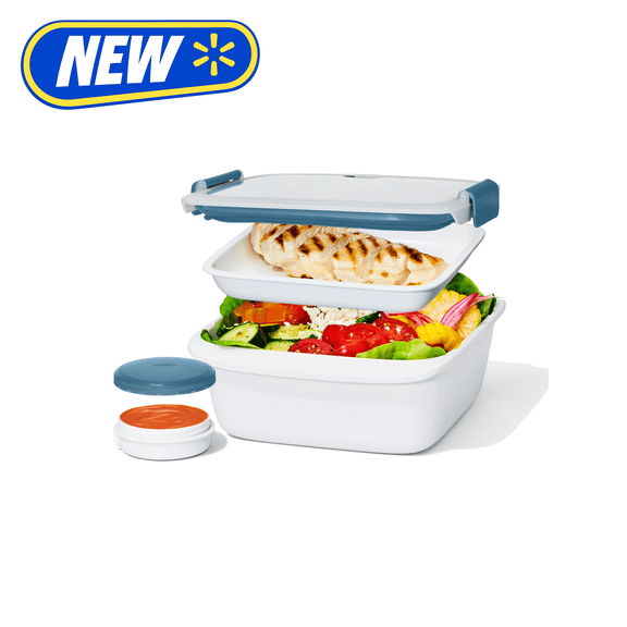 OXO Prep & Go Lunch Prep Salad Container, Ocean Blue