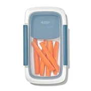 OXO Prep & Go 1.6-Cup Leakproof Snack & Dip Container, Leakproof Food Storage Container with Separate Dip Compartment fo
