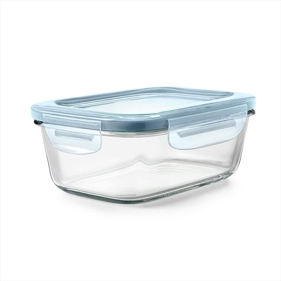 OXO SoftWorks Smart Seal 3.5 Cup Rectangle Glass Container - Arctic Blue