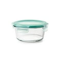 thumbnail image 1 of OXO SoftWorks Smart Seal 4 Cup Round Glass Container, Arctic Blue, 1 of 3