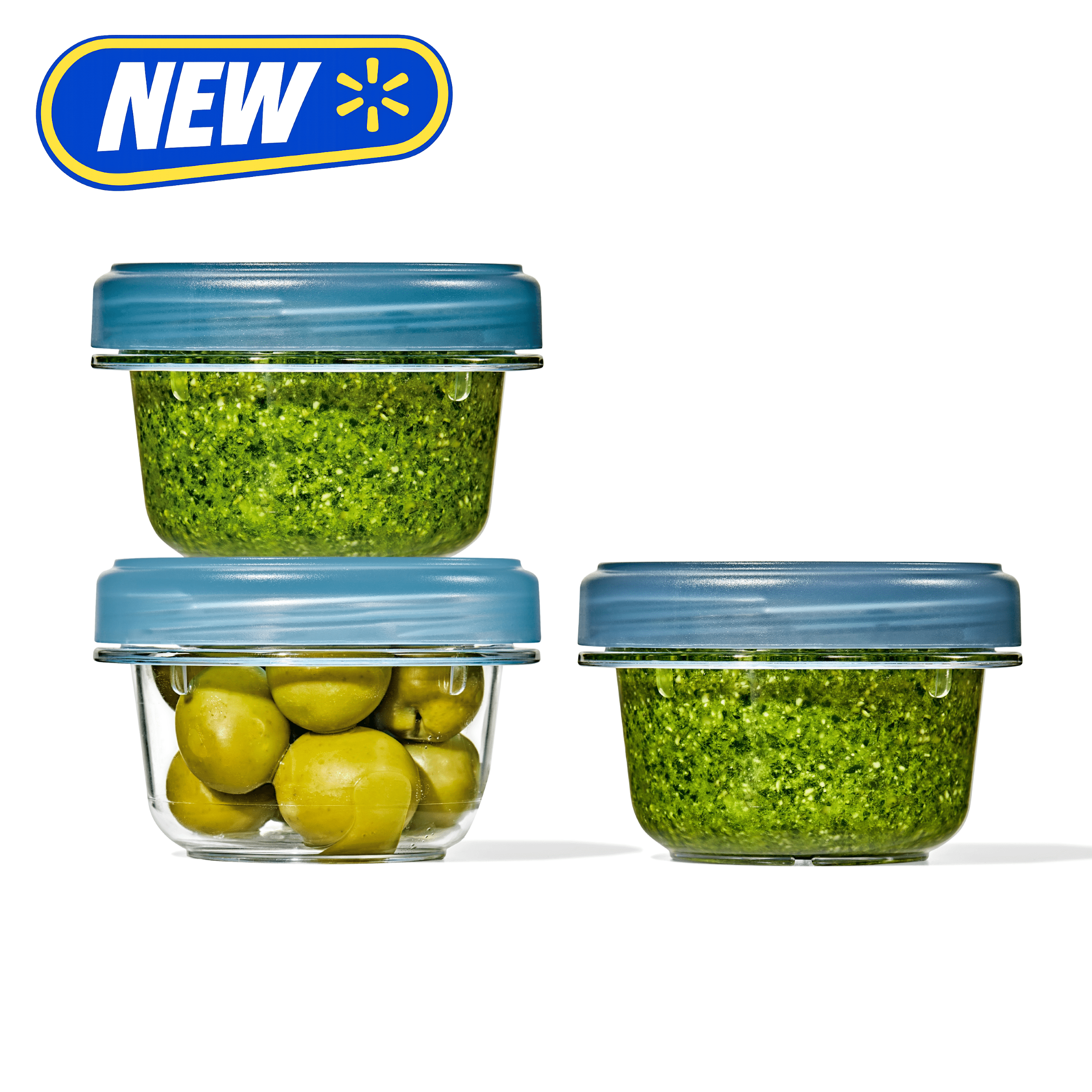 OXO Twist & Stack 5-oz Snack Container, 3-Pack, Ocean Blue