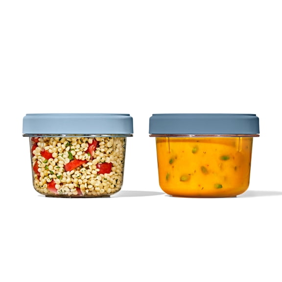 OXO Twist & Stack 20-oz Lunch Prep Container, 2-Pack, Ocean Blue