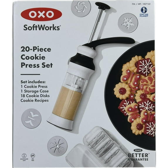 OXO SoftWorks Cookie Press with 18 Cookie Disks