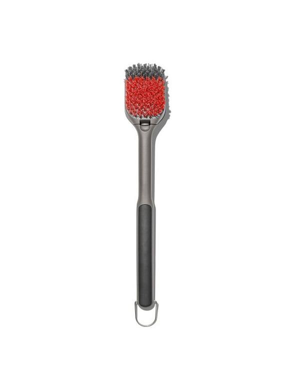 OXO Softworks Grilling Nylon Cleaning Grill Brush, Grey, Cleaning Brush for Grill