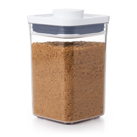 OXO POP Container 1.1-Qt Short Small Square Food Storage Container, White