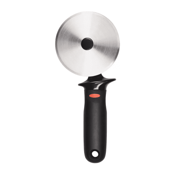 OXO Softworks Pizza Wheel: Stainless Steel Pizza Slicer & Roller, Dishwasher-Safe, Black Handle