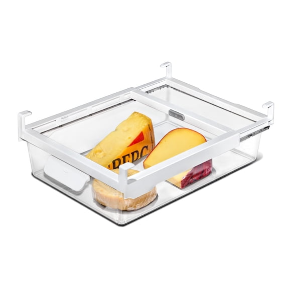OXO Refrigerator Organizer Undershelf Drawer, 14-Inch Depth, Clear