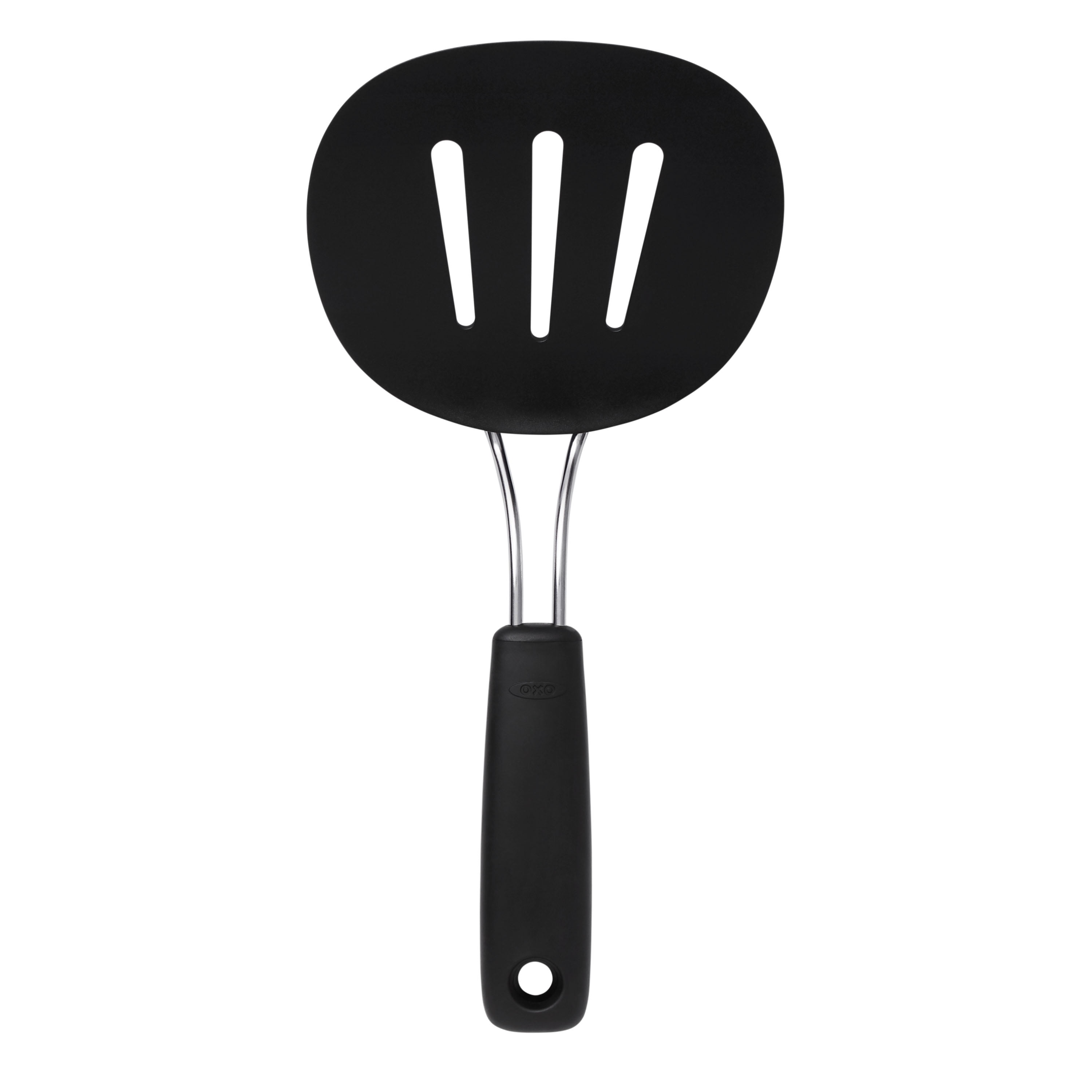 OXO Softworks Silicone Flexible Kitchen Spatula Pancake Turner, Black