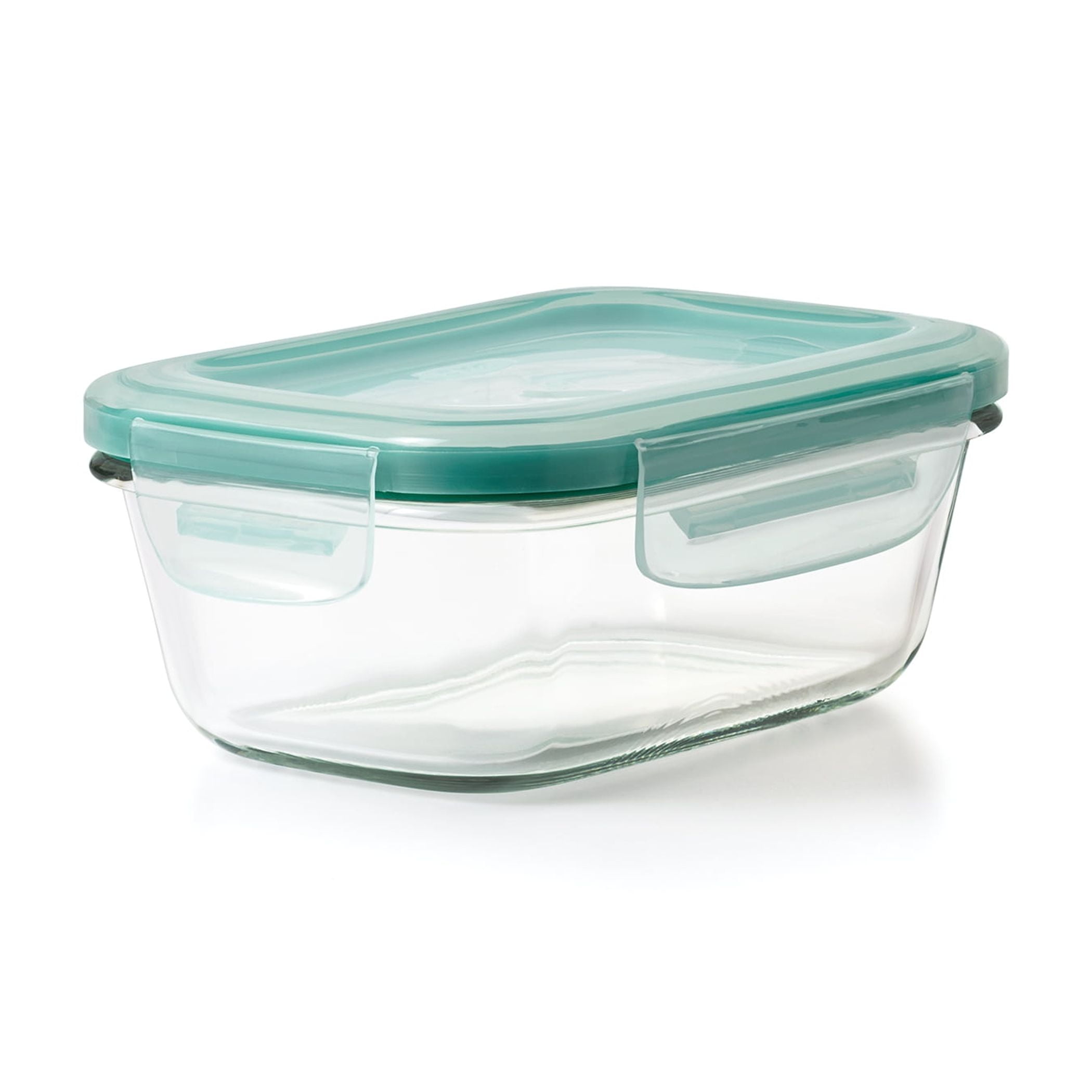OXO Smart Seal 1.6-Cup Rectangle Glass Food Storage Container, Teal