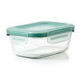 thumbnail interactive-video image 1 of OXO Smart Seal 1.6-Cup Rectangle Glass Food Storage Container, Teal, 1 of 10