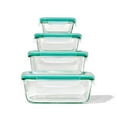 thumbnail image 1 of OXO Softworks Smart Seal 8-Piece Everyday Glass Container Set, Well Suited to Refrigerator Organization and Meal Prep, 1 of 10