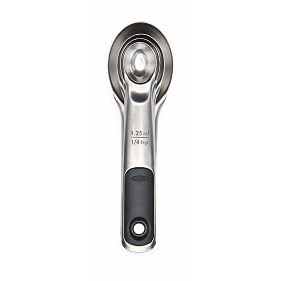 OXO Stainless Steel Measuring Spoon Set, Silver, 4-Piece