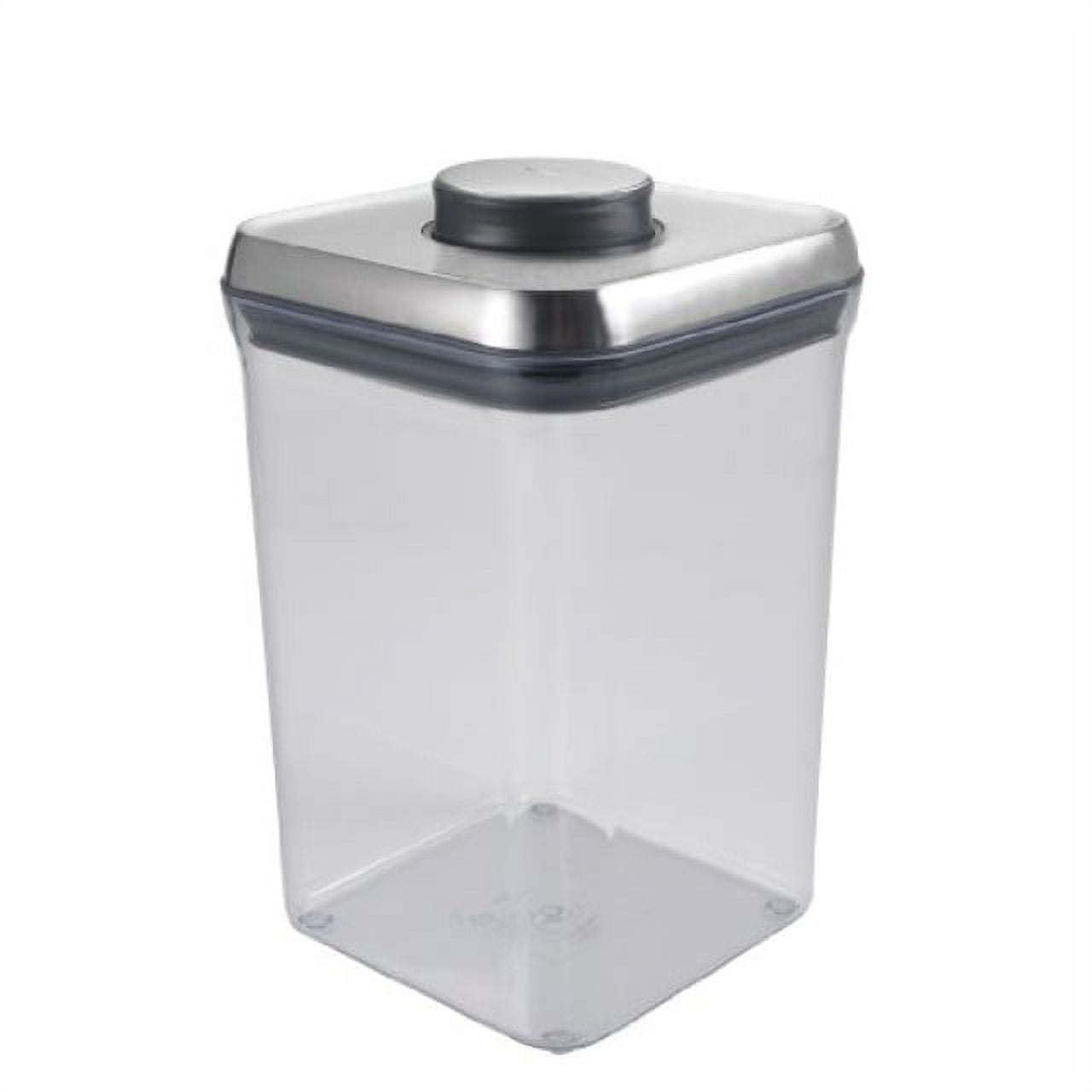 OXO Good Grips .4 Qt. Clear Square SAN Plastic Food Storage Container with  White POP Lid