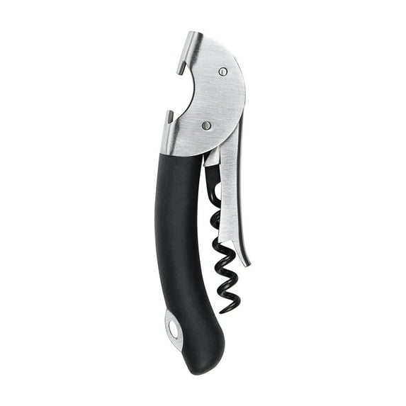 OXO Steel Double Lever Waiter's Corkscrew,Silver/Black,1 CT