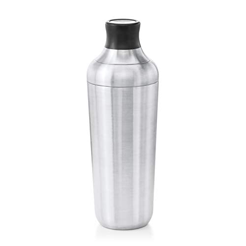 Brushed Stainless Steel Single Wall Cocktail Shaker with Jigger Cap
