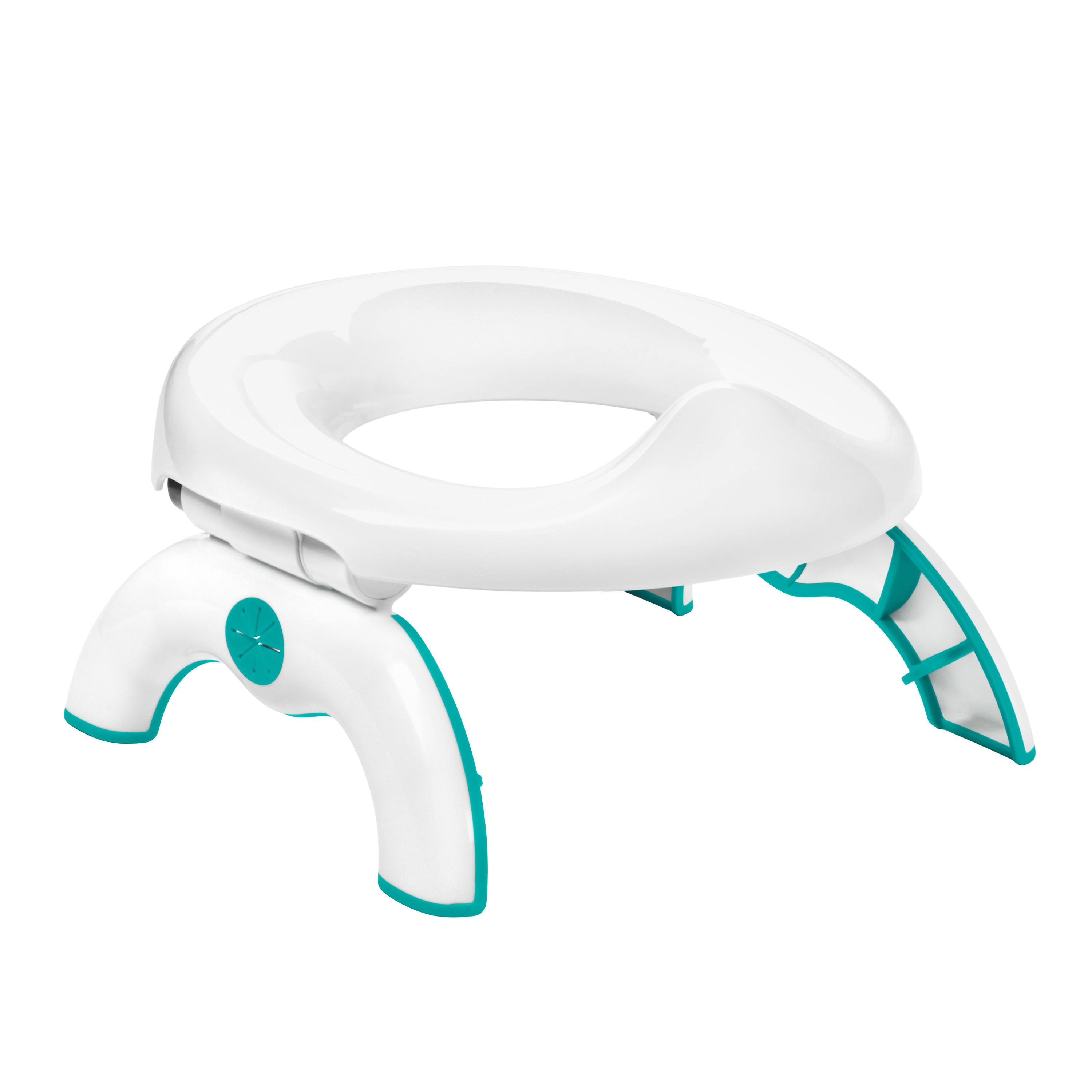 OXO Tot Bavaglini In Silicone Arrotolabili – 2 Pezzi, Grigio/Verde Acqua, Con Tasca E Collo In Tessuto, Dai 6 Mesi