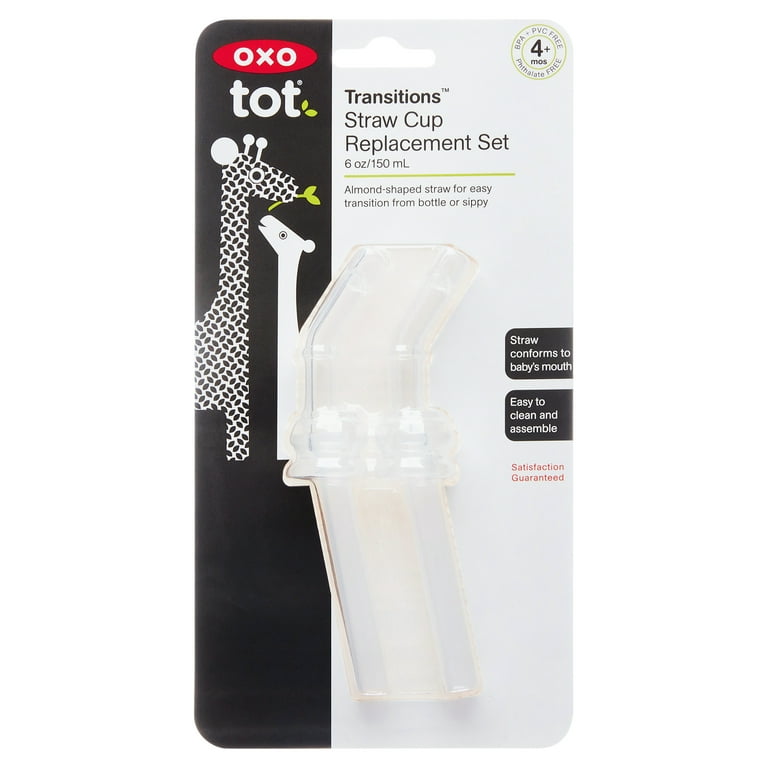 OXO Tot 2 Pack Replacement Straw Set, 6 Oz