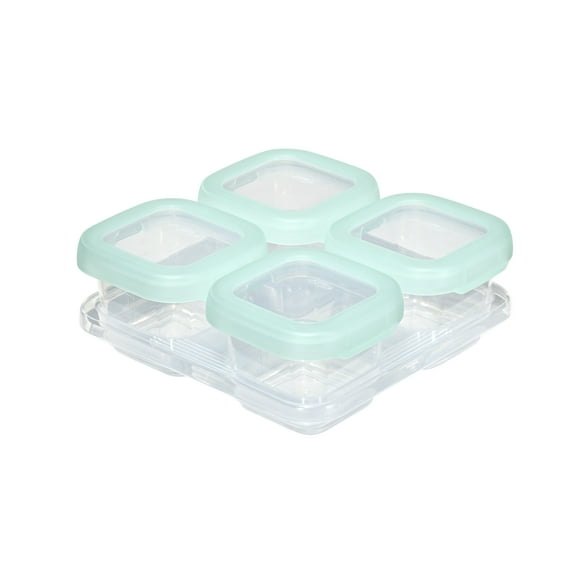 OXO Tot Baby Blocks Food Storage Containers 4 oz, Opal, 4-Pack, For Infants Ages 0-12 Months