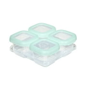 OXO Tot Baby Blocks Food Storage Containers, 6 oz, Opal, 4-Pack, For Infants Ages 0-12 Months