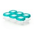 thumbnail image 1 of OXO Tot Baby Blocks Food Storage Containers, 2 oz, Teal, 6-pack, for Infants Ages 0-12 Months, 1 of 11