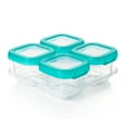 thumbnail image 1 of OXO Tot Baby Blocks Food Storage Containers, 6 oz, Teal, 4-pack, for Infants Ages 0-12 Months, 1 of 34