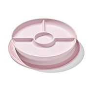 OXO Tot Baby and Toddler Stick and Stay Suction Divided Plate for 6+ Months - Blossom