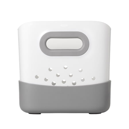 OXO Tot Stand Up Plastic Bath Toy Storage Bin, Gray
