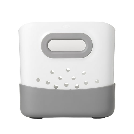 OXO Tot Stand Up Plastic Bath Toy Storage Bin, Gray