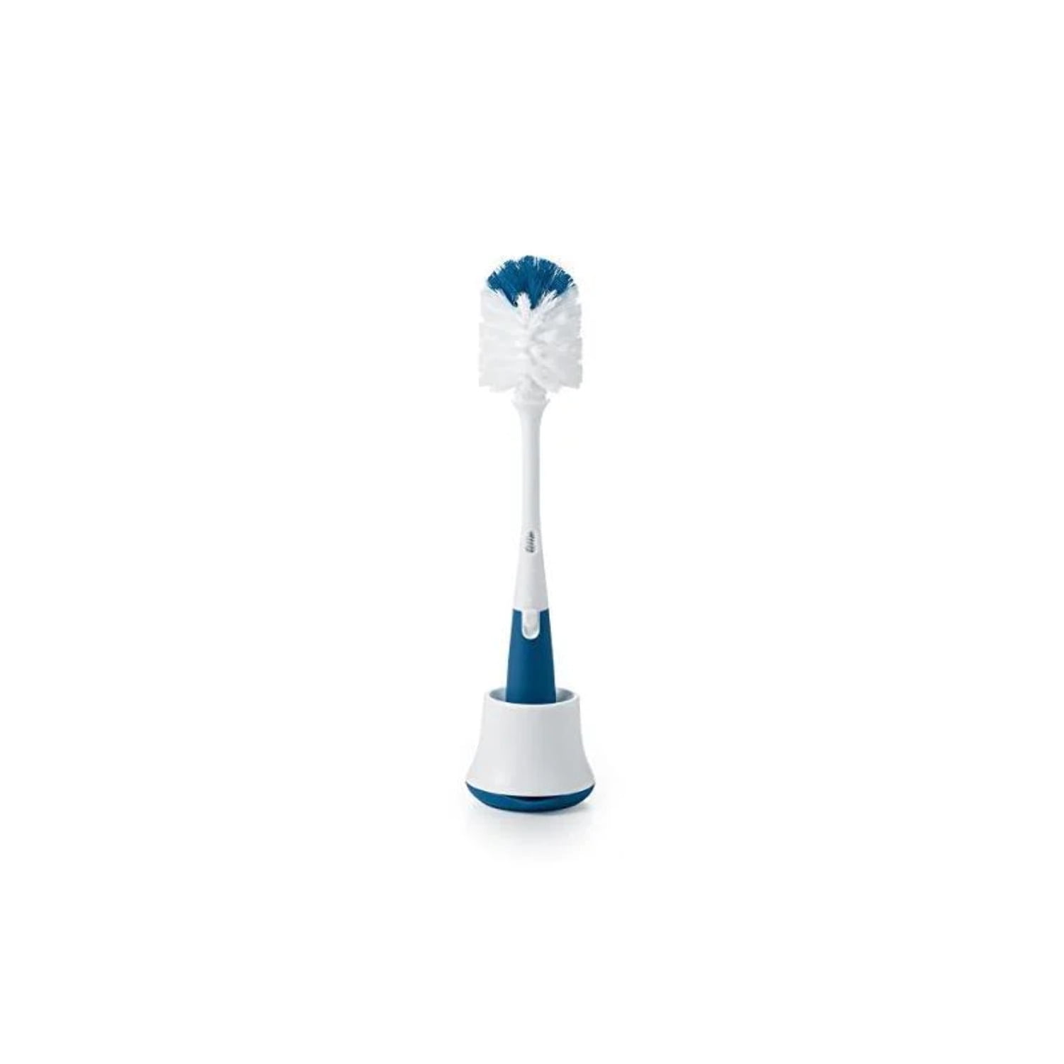OXO TOT Bottle Brush with Bristled Cleaner and Stand in Navy