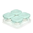 thumbnail image 1 of OXO Tot Glass Baby Blocks Food Storage Containers, 4oz, Opal, 4-Pack, For Infants Ages 0-12 Months, 1 of 9
