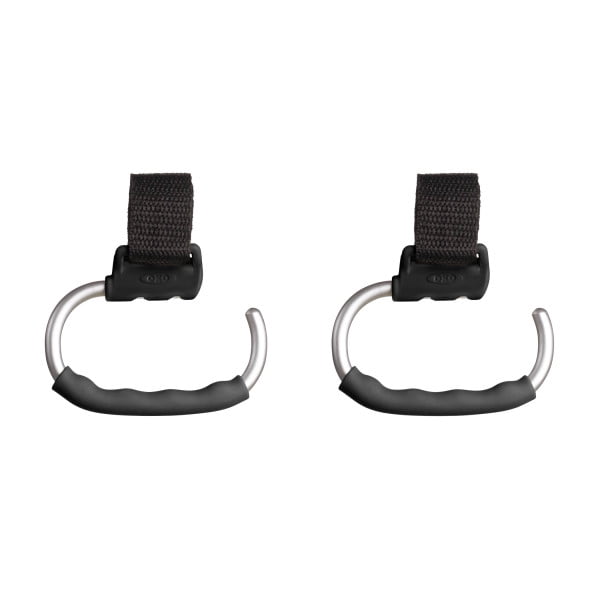 OXO Tot Handy Stroller Hooks 2-Pack, Grey  Universal Clip for Diaper Bags & Shopping, for Infant Ages 0-12 Months