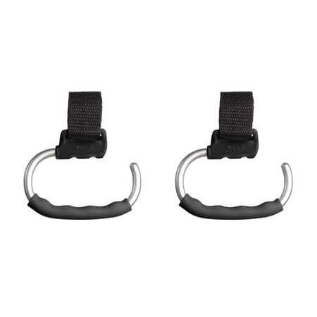 OXO Tot Handy Stroller Hooks 2-Pack, Grey – Universal Clip for Diaper Bags & Shopping, for Infant Ages 0-12 Months