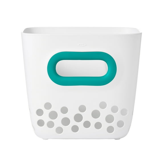 OXO Tot Stand Up Plastic Bath Toy Storage Bin, Teal
