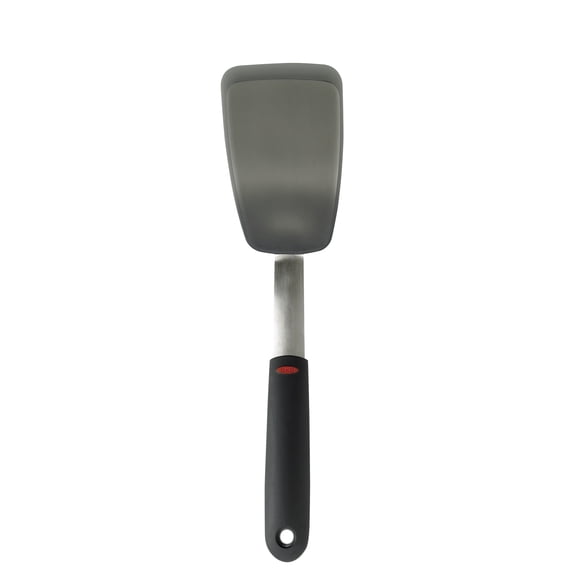 OXO SoftWorks Silicone Flexible Turner, Heat-Resistant, Non-Stick Safe, Black