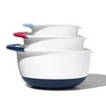 thumbnail image 1 of OXO,plastic Good Grips 3-Piece Mixing Bowl Set ‚Äì Blueberry, Jam & Seltzer Handles‚Äã,4.7 LITERS, Large, 1 of 4