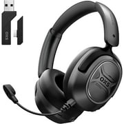 OXS Storm A2 Wireless Gaming Headset, Active Noise Cancellation, Over Ear Headphone with Mic, Bluetooth 5.4 & 2.4GHz Low Latency, Dual EQ Modes, 70H Playtime, for PC, Switch, PS4, PS5, Mobile, White