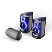 OXS Thunder Duo X Gaming Speaker System with Dolby Atmos, 5.1.2ch, 2 Bookshelf Speakers and 1 Neck Speaker, Studio-Grade Audio, Dynamic RGB, Multi EQ Modes, App Custom, HDMI 2.1, USB-C, Bluetooth