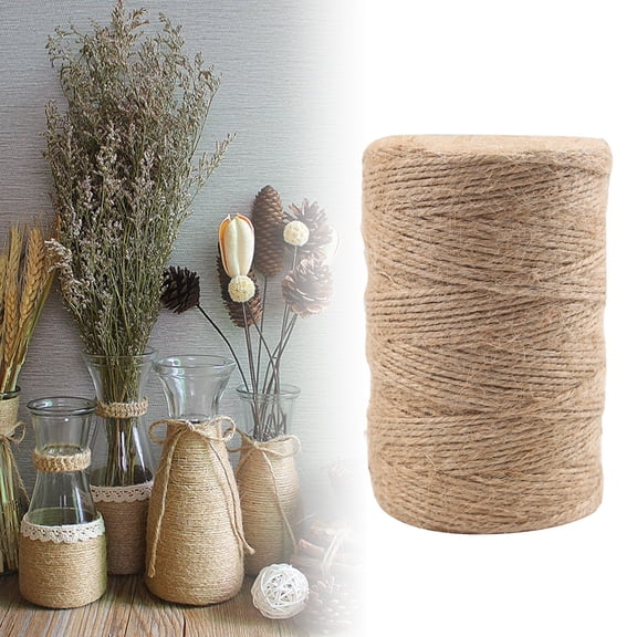 OXUIEW 2Mm X 200M Jute Rope, Made with Natural Fibers, Tear Property Ideal for Decorating Gardens and Decorative Packaging, One Size, 1Pc, Beige