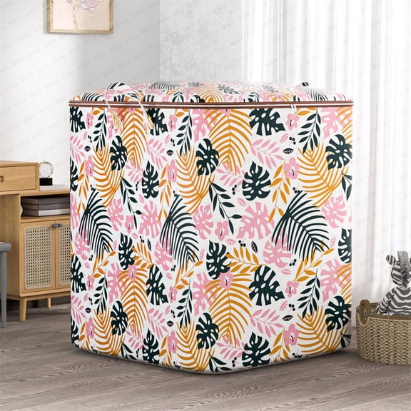 OXUIEW Closet Organizer Storage Household Fabric Quilt Thickened Storage Box, Multifunctional Toy Sorting Basket Dorm Room Clothes Storage Bag, Size C, 1Pc, Color E